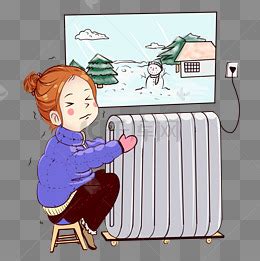 下雪的天气在室内泡脚的女孩插画图片下载-正版图片401878416-摄图网