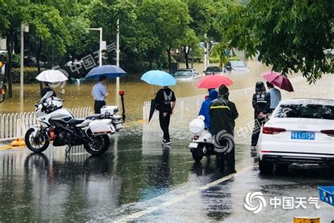 武汉最强暴雨城区积水 - 天气实况 -中国天气网