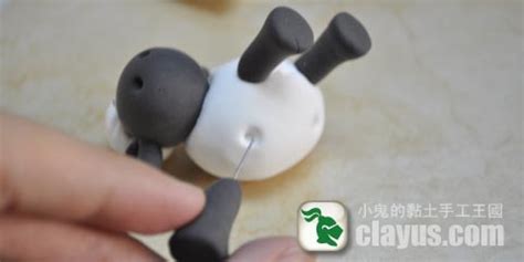 用轻粘土手工DIY制作玩偶小羊肖恩的图片教程╭★ 肉丁网