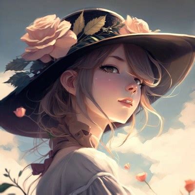 玫瑰复古风头像动漫女生