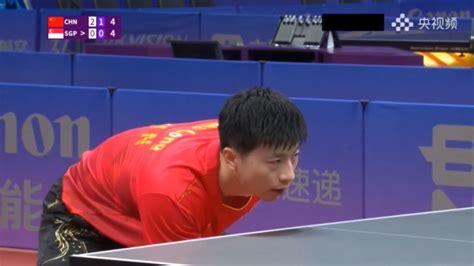 杭州亚运会乒乓球男团1/4决赛 中国VS新加坡第三场，马龙3-0周哲宇