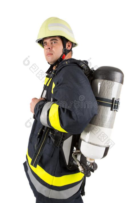 消防员,白色,分离着色,消防队,消防帽,全身像,白色背景,背景分离,垂直画幅,制服,摄影素材,汇图网www.huitu.com