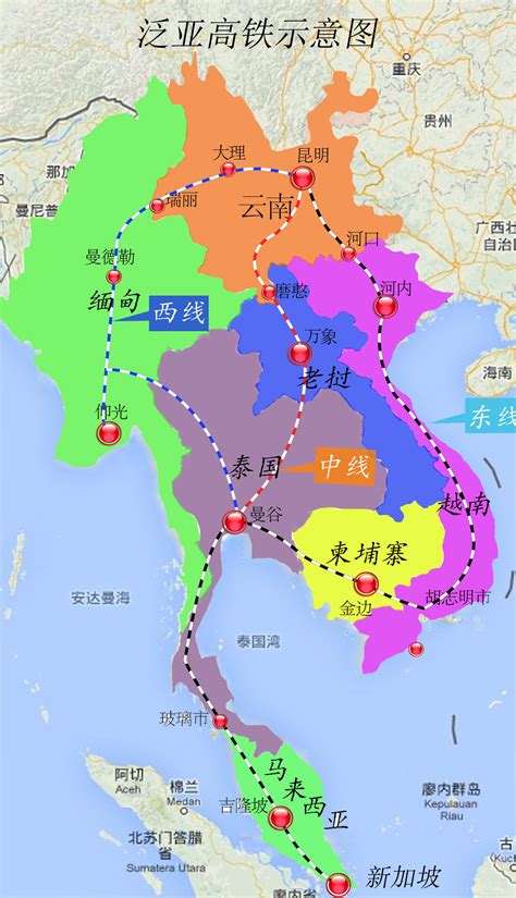 泛亚铁路规划图图片