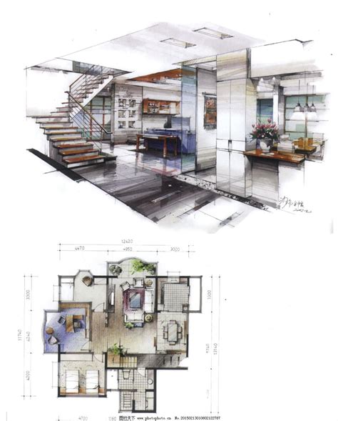 sketchbook室内平面方案表现|空间|家装设计|耗子大浩 - 原创作品 - 站酷 (ZCOOL)