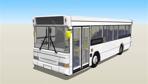 现代公交车草图大师模型，公交车sketchup模型 - 草图大师模型