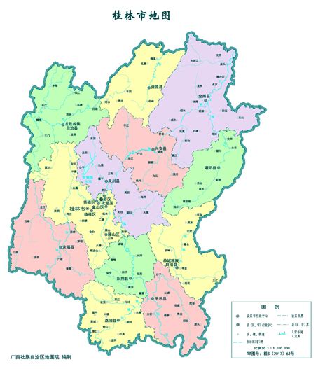 桂林市标准地图（政区版）_桂林地图库_地图窝