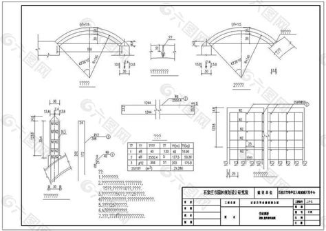 22米宽钢架拱桥cad施工设计图纸（含人行道栏杆详图）_室内节点图块_土木在线