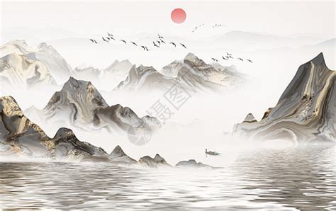 中国风山水画插画图片下载-正版图片401438462-摄图网