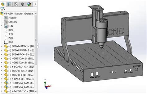 CNC雕刻机模型_SOLIDWORKS 2019_模型图纸下载 – 懒石网