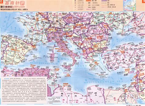 地中海地区地图_欧洲地图库