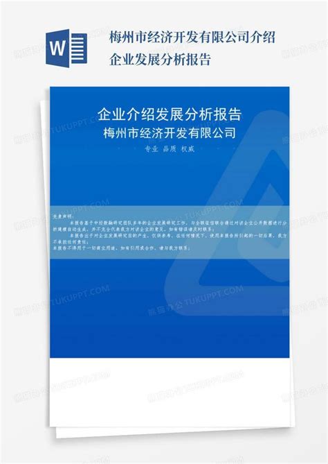 梅州市经济开发有限公司介绍企业发展分析报告Word模板下载_编号lbzokaem_熊猫办公