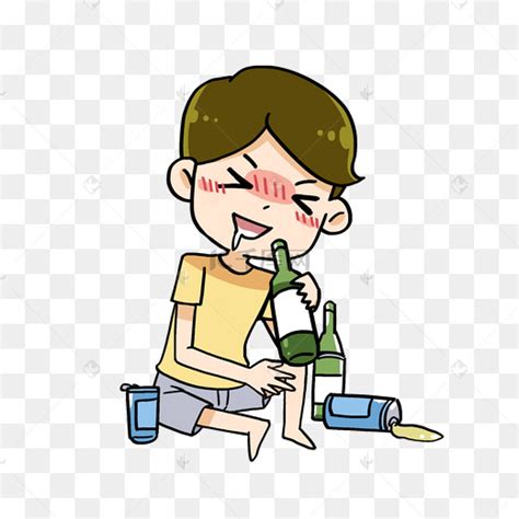 喝酒的动漫图片