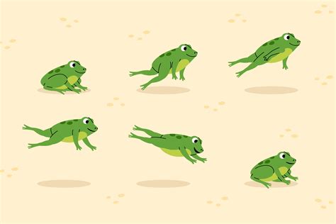 青蛙跳跃动画插画图片下载-正版图片306488288-摄图网