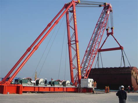 船舶桅杆式吊机可转向1-650吨大吨位货物装卸桅杆式码头用起重机-阿里巴巴