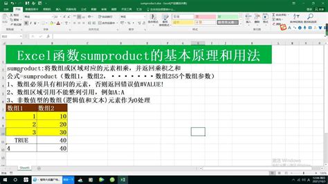 Excel数学函数SUMPRODUCT的用法和实例教程 - 天天办公网