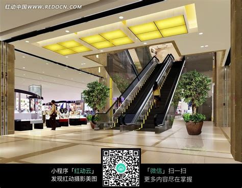 特色商场楼梯口设计图片免费下载_红动网