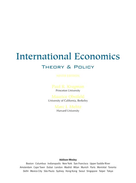 国际经济学理论与政策[美]保罗·R·克鲁格曼中文第十版英文第十一版最新版扫描版PDF - 金融学（理论版） - 经管之家(原人大经济论坛)