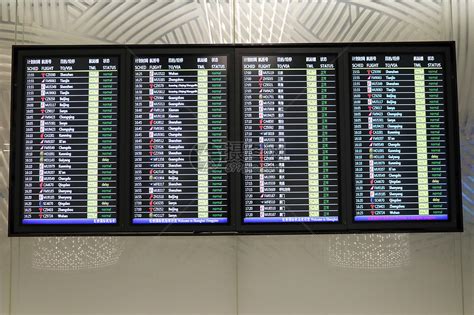 机场航班信息指示牌视频素材_ID:VCG2219201317-VCG.COM