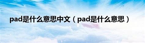 pad是什么意思中文（pad是什么意思）_华夏智能网