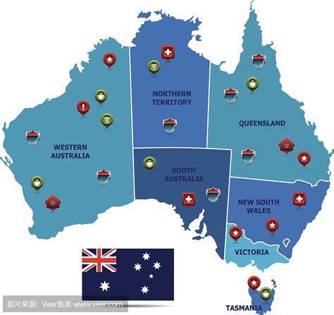 南澳大利亚州地图大图 - 澳大利亚地图 - 地理教师网