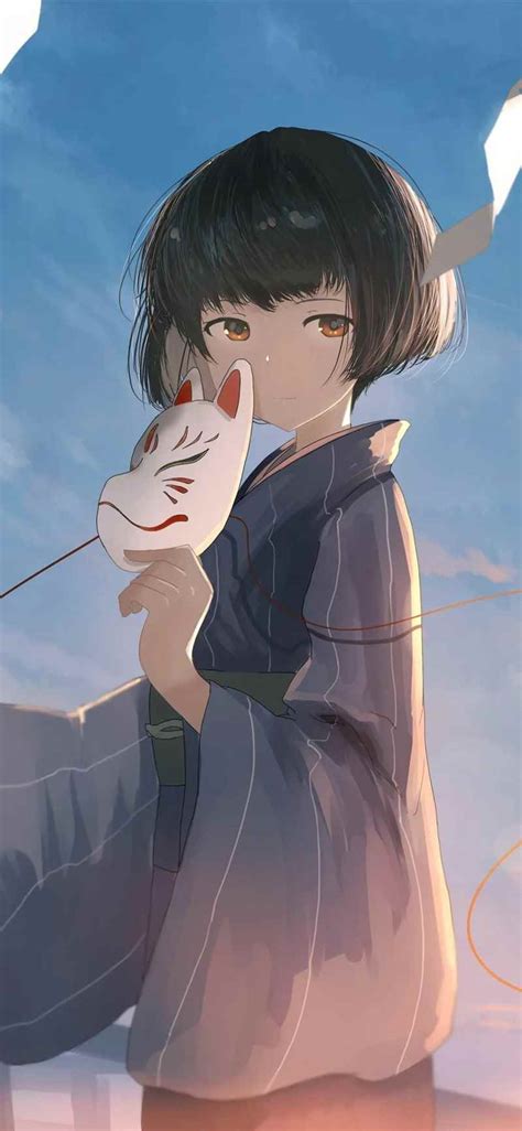 面具头像非主流女生