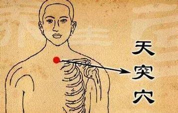 天突准确位置图图片