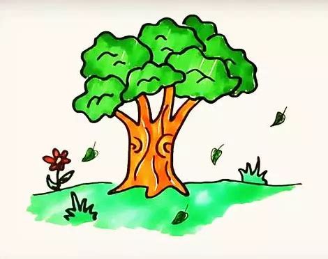 如何画一棵大树,大树怎么画儿童画_大山谷图库