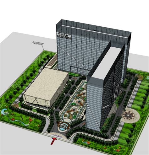 某公司总部办公楼建筑设计方案sketchup模型[原创 - SketchUp模型库 - 毕马汇 Nbimer