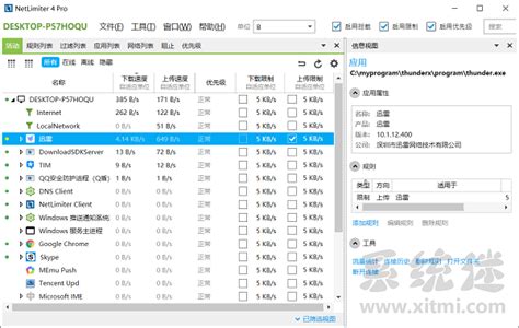 NetLimiter Pro下载 v4.1.12 免费中文版 电脑限制网速软件-系统迷