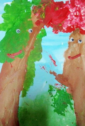 少儿书画作品-《会说话的树》/儿童书画作品《会说话的树》欣赏_中国少儿美术教育网