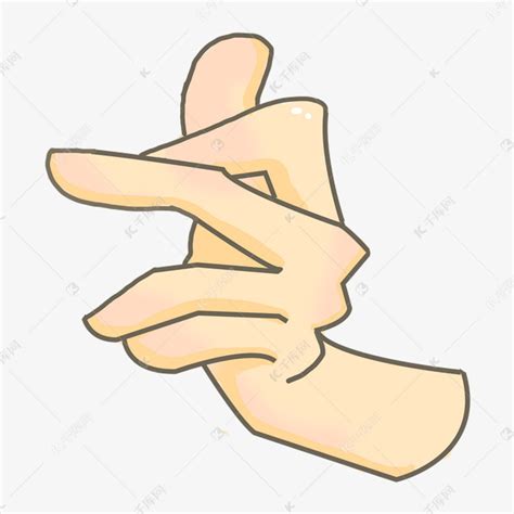 手指弯曲姿势插画素材图片免费下载-千库网