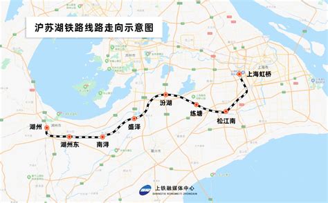 沪苏湖铁路线路示意图+通车时间- 上海本地宝