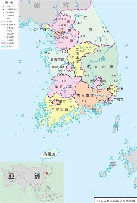 韩国地图图片