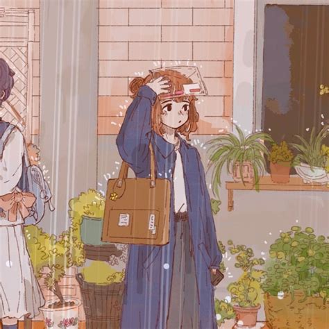 女生头像下雨文案温柔