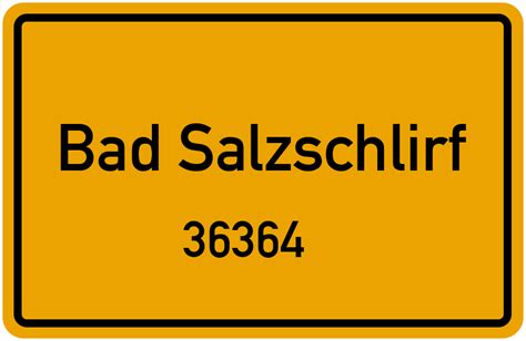 36364 Bad Salzschlirf Straßenverzeichnis: Alle Straßen in 36364