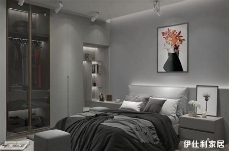 现代高级灰卧室|空间|家装设计|张美丽效果图 - 原创作品 - 站酷 (ZCOOL)