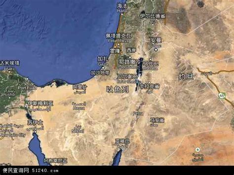 以色列地图_约旦以色列地图 - 随意云