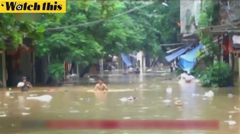 湖南古丈暴雨引发洪水泥石流 多栋房屋瞬间被冲垮(视频)-大河新闻