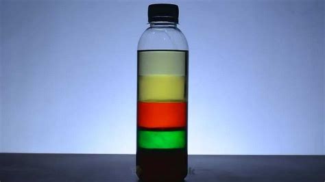 水，油，蜂蜜等密度不同的液体分层实验_腾讯视频
