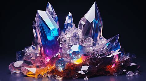 晶莹剔透的水晶展示高清摄影大图-千库网