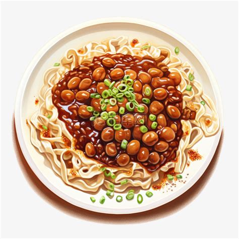 手绘炸酱面图片