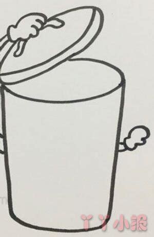 垃圾桶的简笔画儿童画(垃圾桶的简笔画) | 抖兔教育