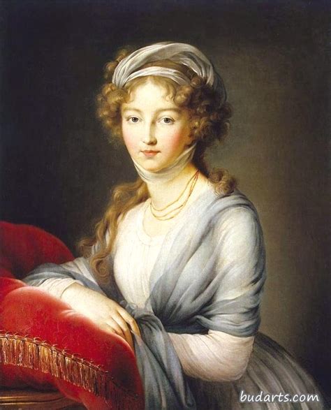 伊丽莎白·阿列克谢耶夫娜皇后画像（巴登的路易丝） - 伊丽莎白·维杰·勒布伦 - 画园网