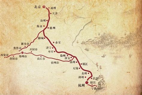 京杭大运河地图图片
