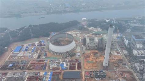 长安益阳电厂三期2×1000MW扩能升级改造项目首个主体结构正式封顶-国际电力网