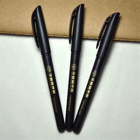 厂家批发塑料磨砂中性笔 签字笔炭素笔 广告水性笔 印刷LOGO-阿里巴巴