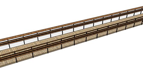小型木制长廊型桥梁模板su模型_桥梁_土木在线
