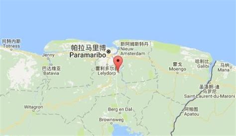苏里南地图位置图片