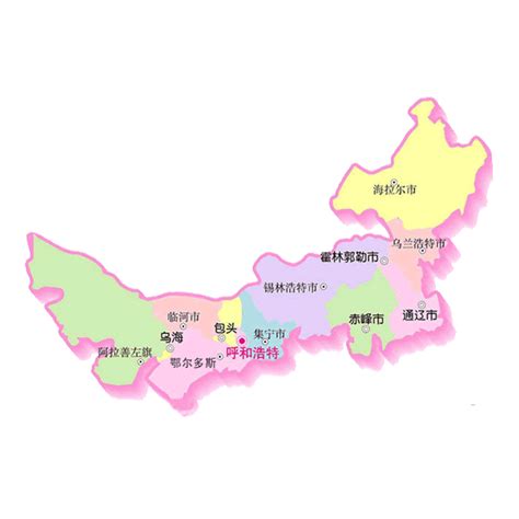 内蒙古自治区标准地图,内蒙古放大图片,内蒙古全省_大山谷图库