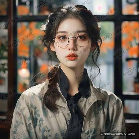 头像温柔女生戴眼镜
